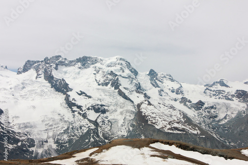 Beautiful mountain landscape with views of the Matterhorn Switzerland.
