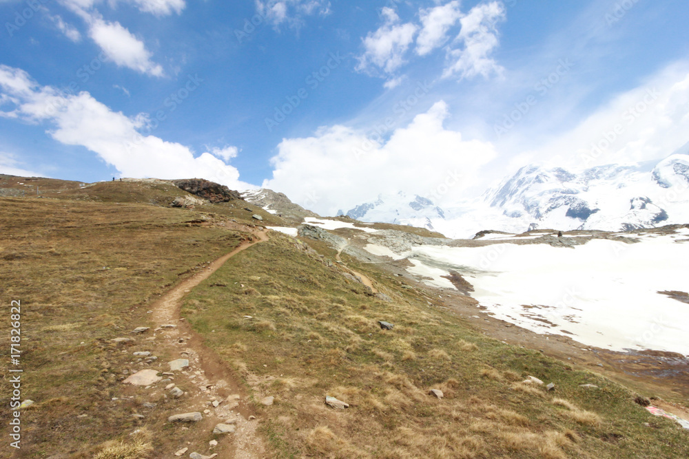 Fototapeta premium Beautiful mountain landscape with views of the Matterhorn Switzerland.