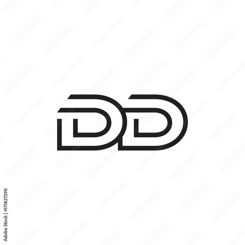 initial letter logo line unique modern DA to DZ initial letter logo line unique modern DA to DZ