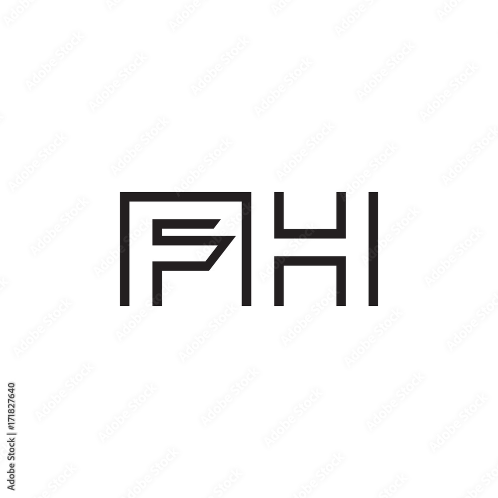 initial letter logo line unique modern FA to FZ initial letter logo line unique modern FA to FZ
