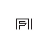 initial letter logo line unique modern FA to FZ