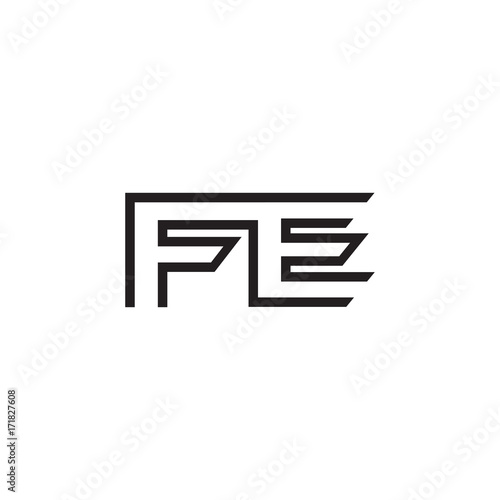 initial letter logo line unique modern FA to FZ