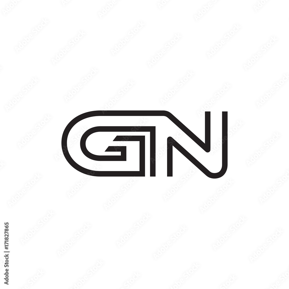 initial letter logo line unique modern DA to DZ