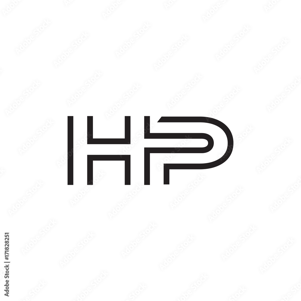 initial letter logo line unique modern HA to HZ initial letter logo line unique modern HA to HZ