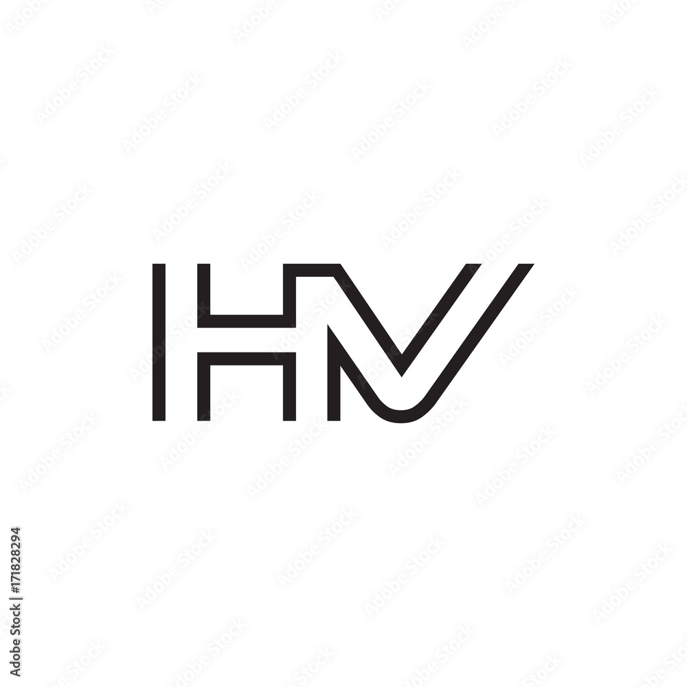 initial letter logo line unique modern HA to HZ initial letter logo line unique modern HA to HZ