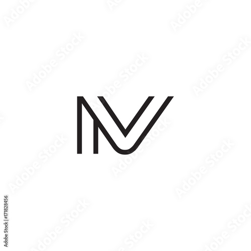 initial letter logo line unique modern IA to IZ