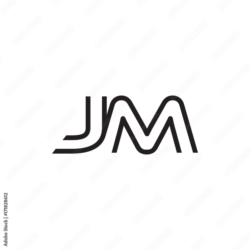 initial letter logo line unique modern JA to JZ initial letter logo line unique modern JA to JZ