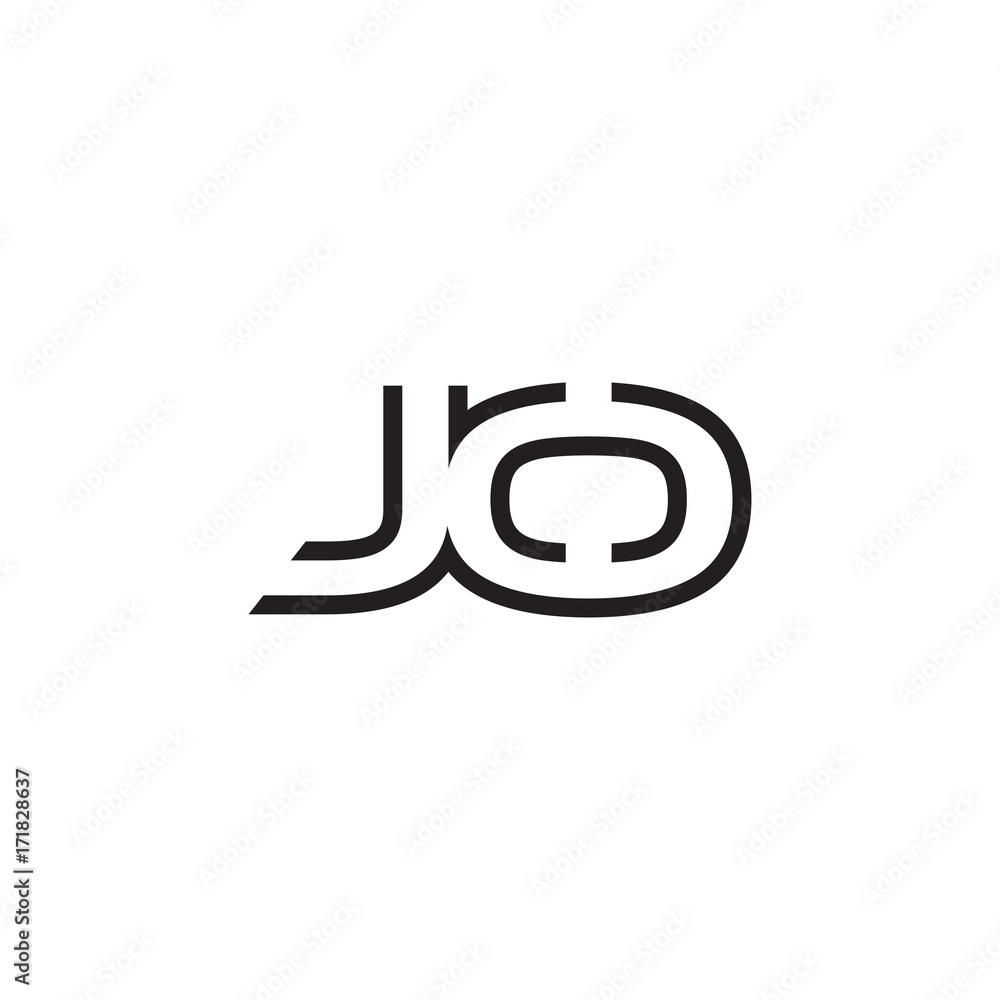 Obraz premium initial letter logo line unique modern JA to JZ