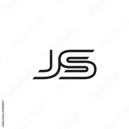 initial letter logo line unique modern JA to JZ