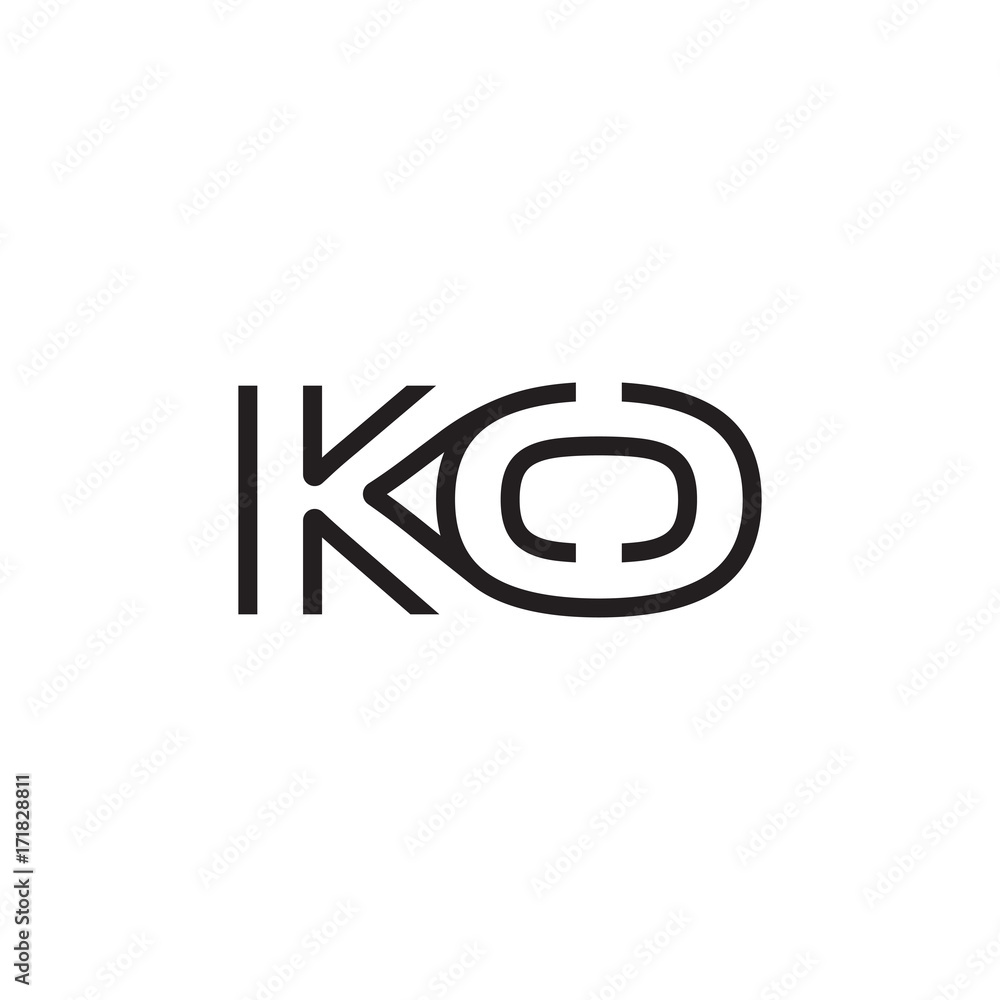 initial letter logo line unique modern KA to KZ initial letter logo line unique modern KA to KZ