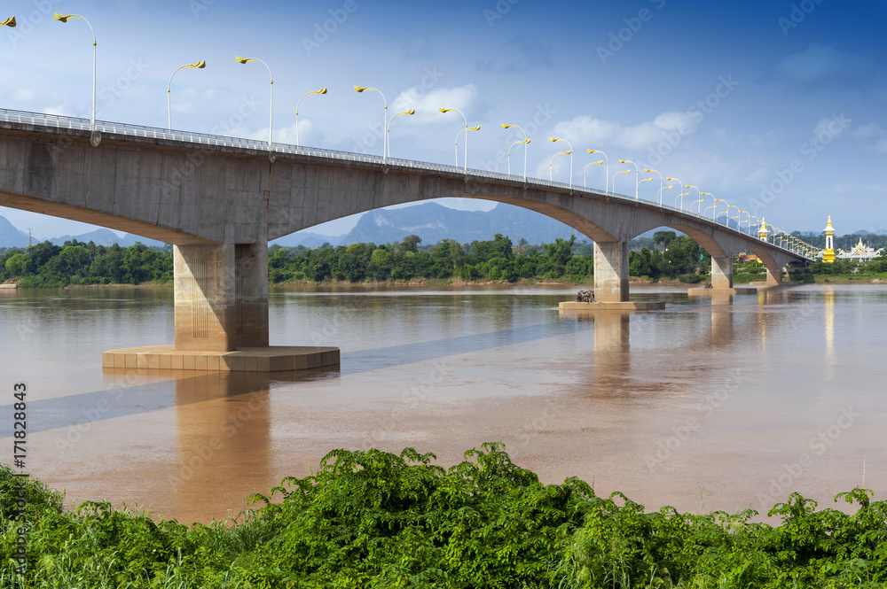 The Third Thai–Lao Friendship Bridge over the Mekong River connecting Nakhon Phanom Province in Thailand with Thakhek, Khammouane Province in Lao PDR. The Third Thai–Lao Friendship Bridge over the Mekong River connecting Nakhon Phanom Province in Thailand with Thakhek, Khammouane Province in Lao PDR.