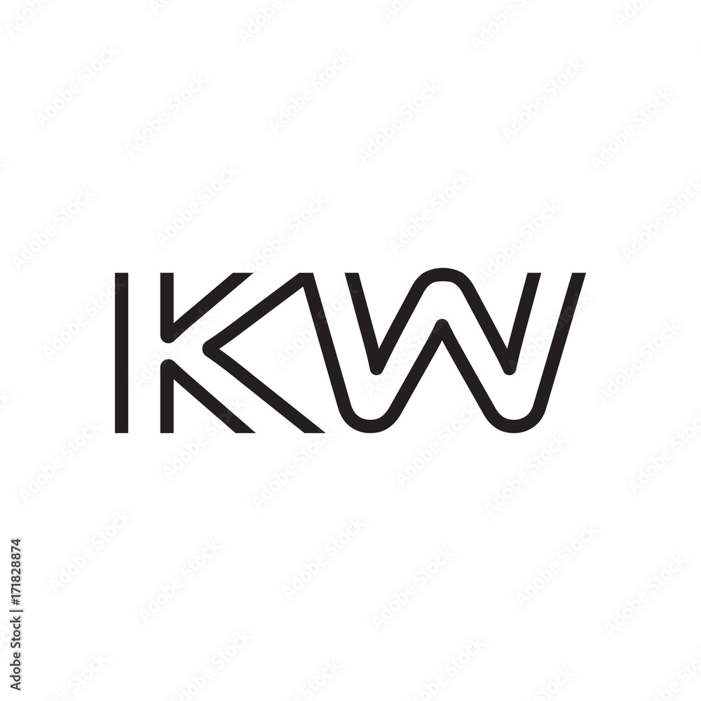 initial letter logo line unique modern KA to KZ initial letter logo line unique modern KA to KZ