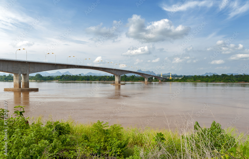 The Third Thai–Lao Friendship Bridge over the Mekong River connecting Nakhon Phanom Province in Thailand with Thakhek, Khammouane Province in Lao PDR. The Third Thai–Lao Friendship Bridge over the Mekong River connecting Nakhon Phanom Province in Thailand with Thakhek, Khammouane Province in Lao PDR.