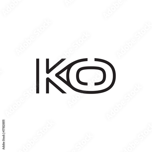 initial letter logo line unique modern KA to KZ