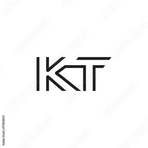 initial letter logo line unique modern KA to KZ