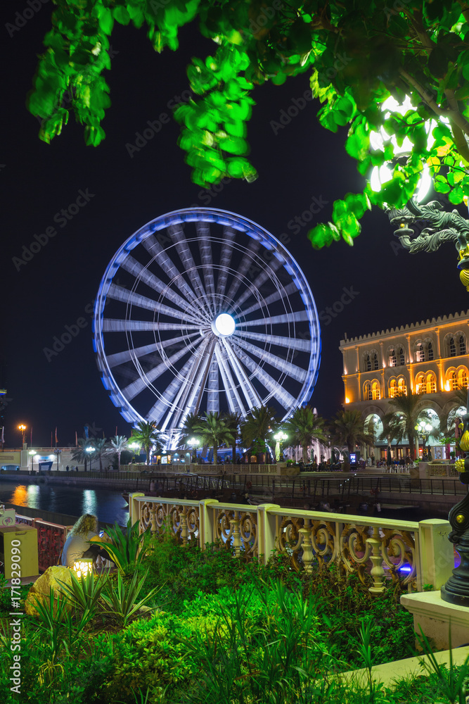 ferris wheel in Al Qasba - Shajah ferris wheel in Al Qasba - Shajah