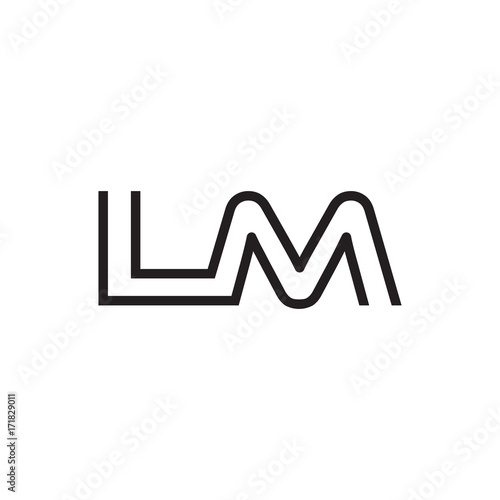 initial letter logo line unique modern LA to LZ