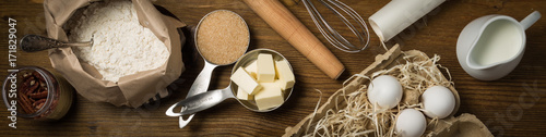 Принти на полотні Baking ingredients in measuring cups