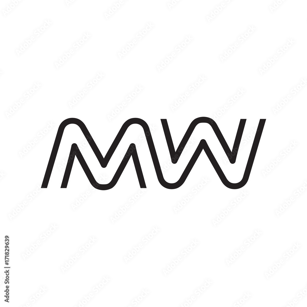 initial letter logo line unique modern MA to MZ initial letter logo line unique modern MA to MZ