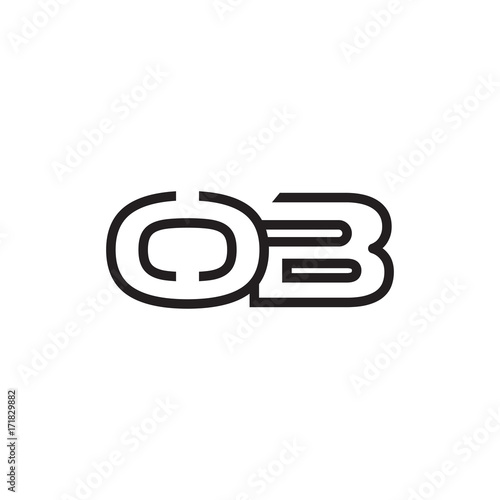 initial letter logo line unique modern OA to OZ