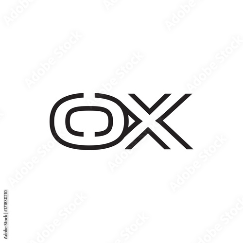 initial letter logo line unique modern OA to OZ