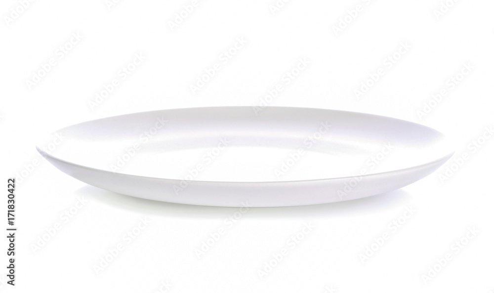 White plate on white background White plate on white background