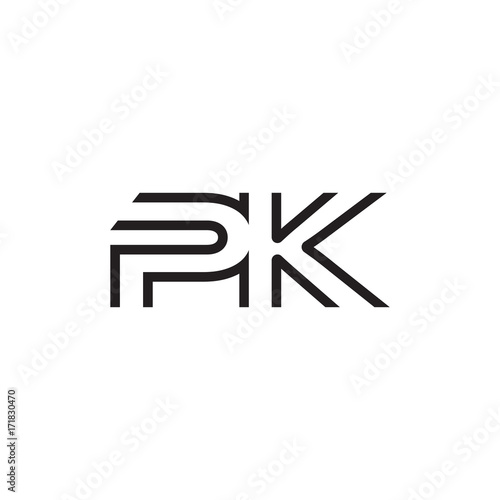 initial letter logo line unique modern OA to OZ