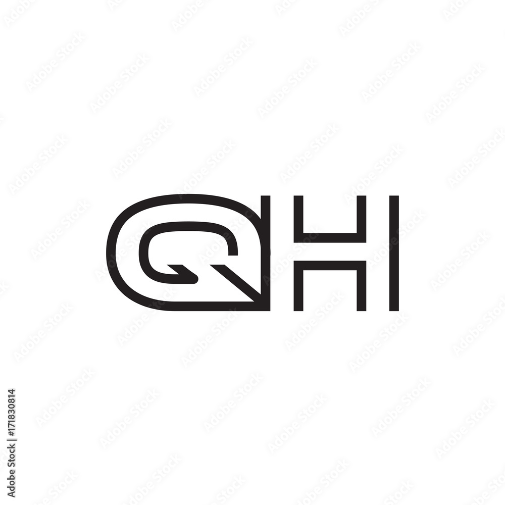 initial letter logo line unique modern QA to QZ initial letter logo line unique modern QA to QZ