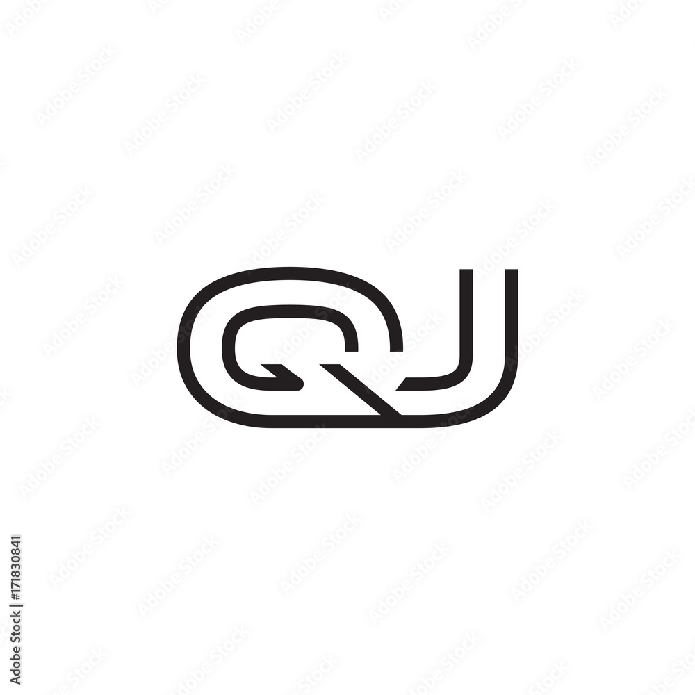 initial letter logo line unique modern QA to QZ initial letter logo line unique modern QA to QZ