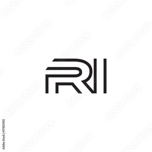 initial letter logo line unique modern RA to RZ