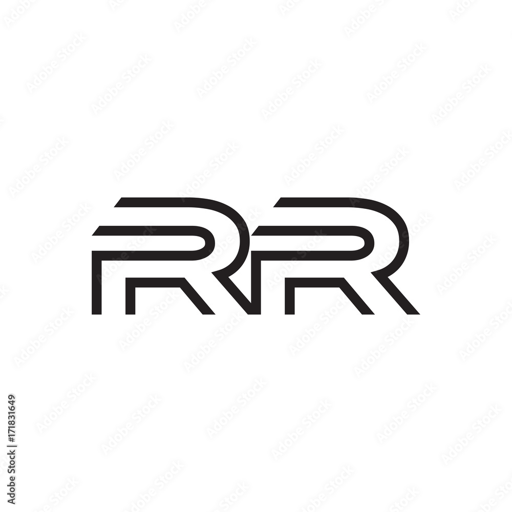 initial letter logo line unique modern RA to RZ