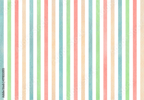 Wallpaper Mural Watercolor striped background. Torontodigital.ca