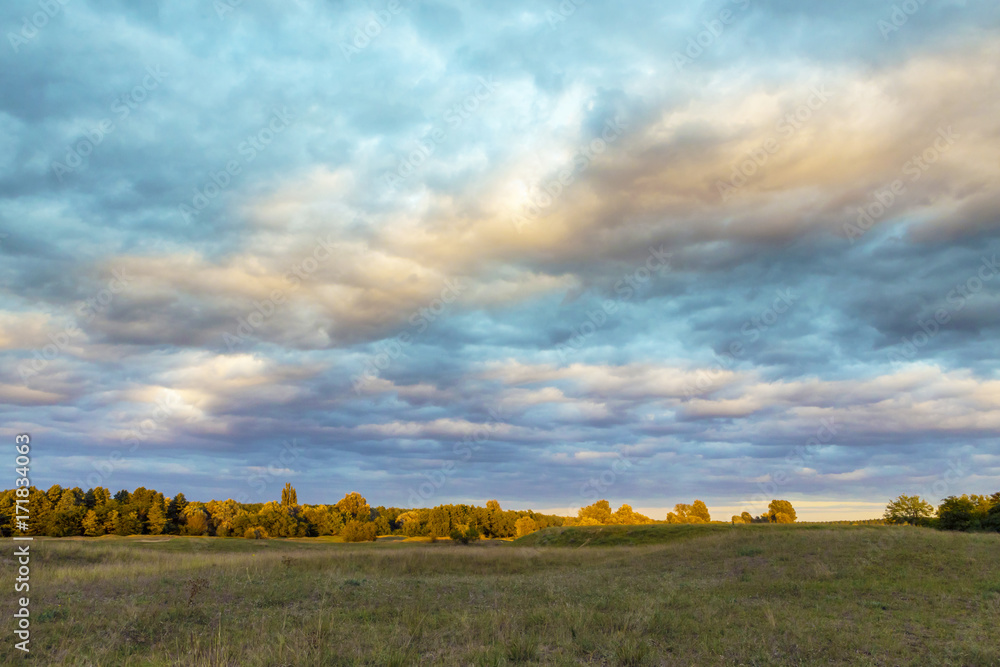 Wonderful colors of the evening sky. Wonderful colors of the evening sky.