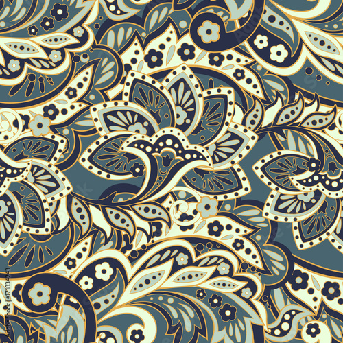 vintage floral seamless patten. seamless vector background