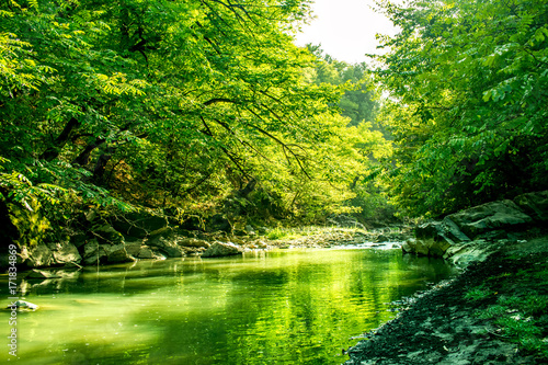 Mountain river stream landscape, Azerbaijan
