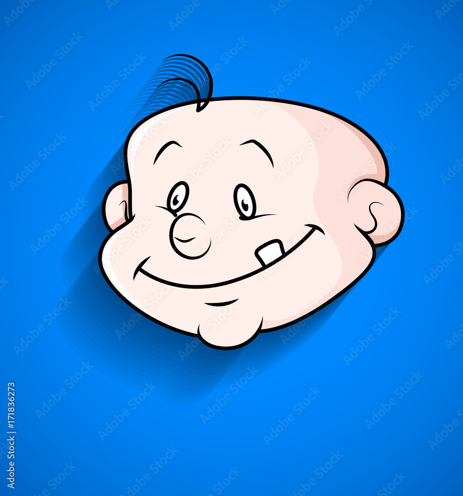 Funny Baby Face Cartoon Vector Funny Baby Face Cartoon Vector