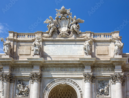 Canvastavla Detail from Trevi fountain in Rome, Italy