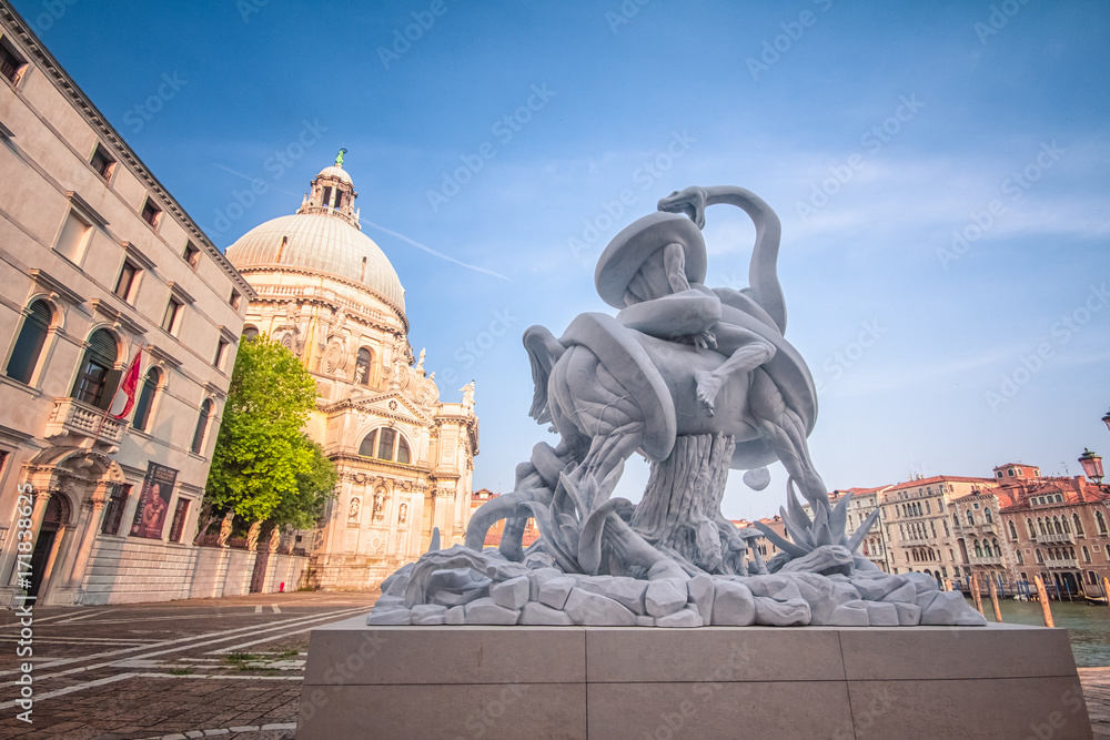 Old cathedral of Santa Maria della Salute in Venice, Italy