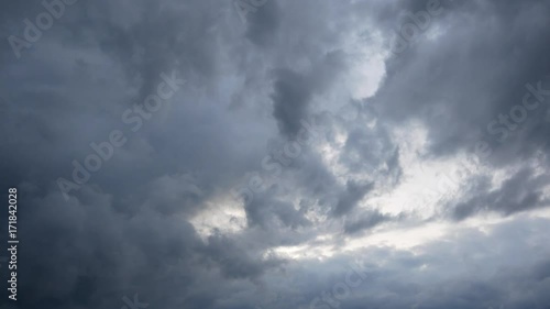clouds are moving in the cloudy sky