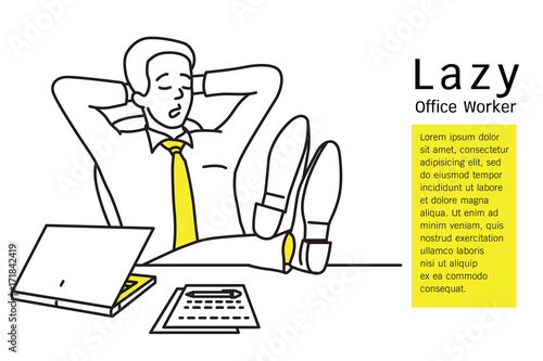 Lazy office worker