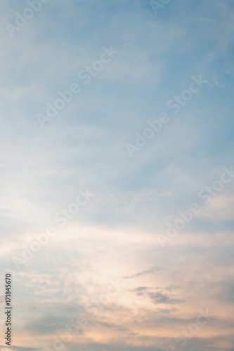 A soft cloud background ,blue sky with cloud	 photo