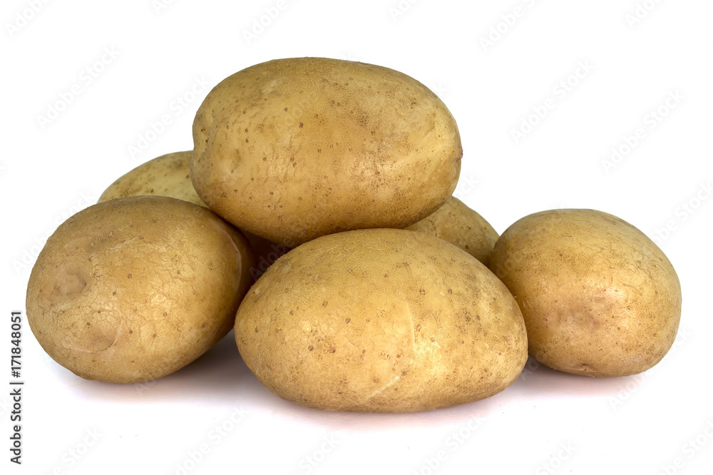 New potato isolated on white background