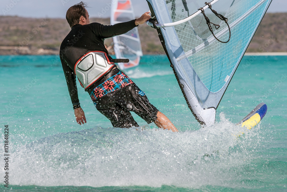 Naklejka premium Windsurfer