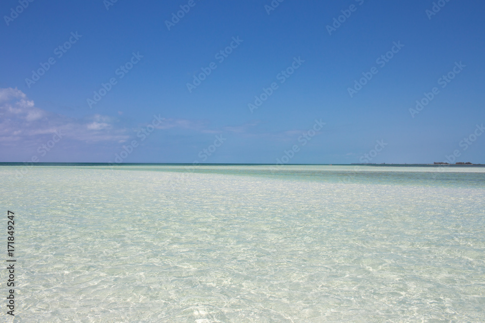 Landscape of the beach in the Caribbean Sea Landscape of the beach in the Caribbean Sea