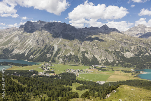 Valley of the beautiful Engadin, Graubunden, Switzerland