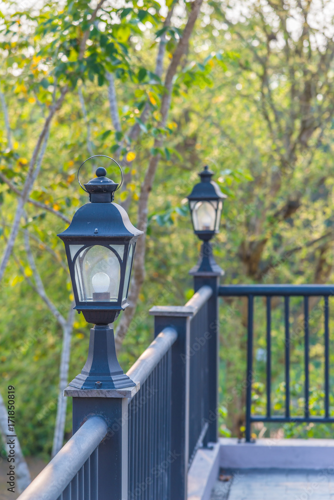 Lamp on the balcony