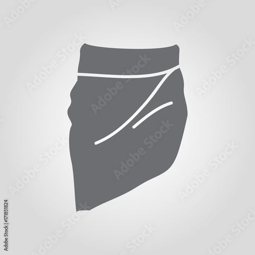 Asymmetrical skirt vector icon