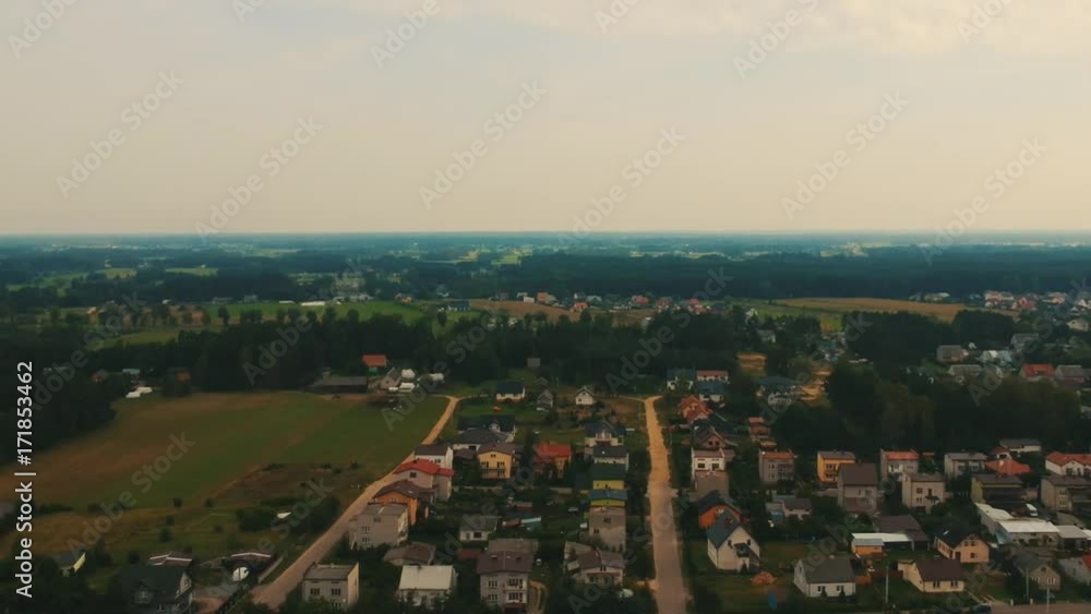 beautiful view from the top of a small village at sunset beautiful view from the top of a small village at sunset