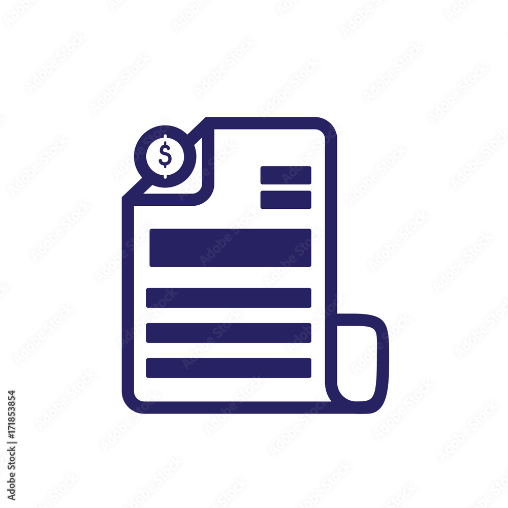 Invoice Vector line style Icon isolated on white background Invoice Vector line style Icon isolated on white background