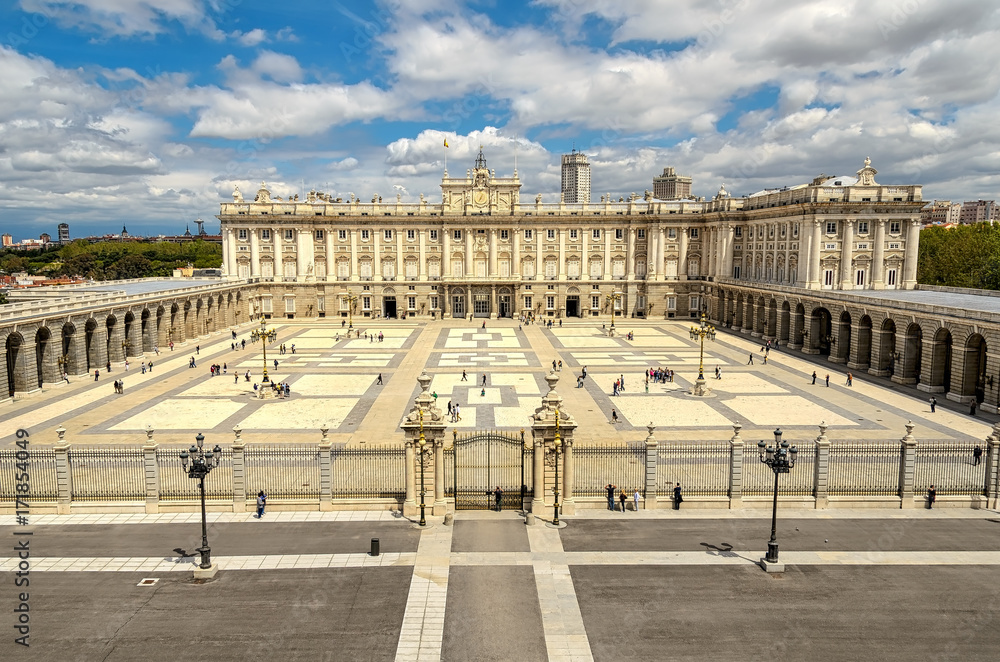 Royal Palace patio in Madrid, Spain